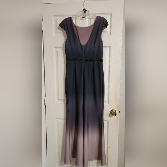 Badgley Mischka Ombre Embellished Waist Gown - Picture 2 of 5